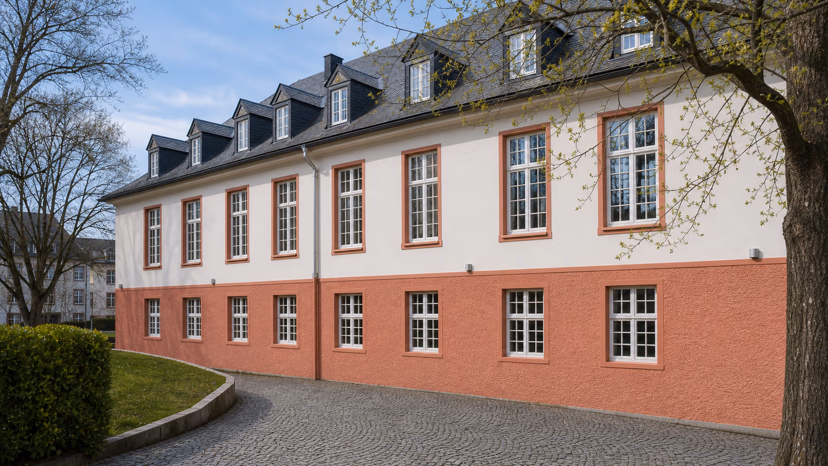 Historische Außenfassade der Aura Eventlocation in Wetzlar